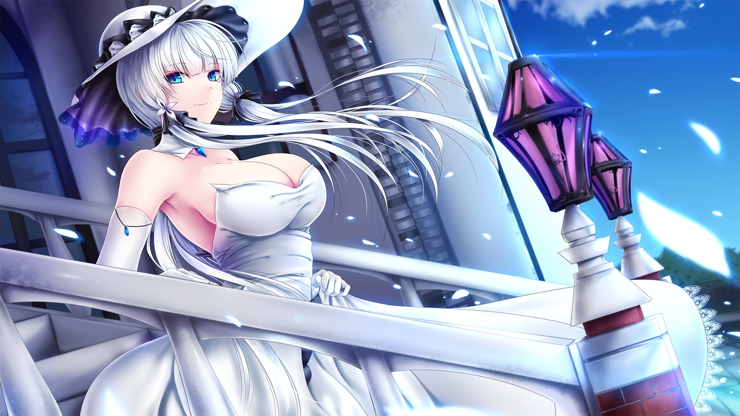 akeyama_kitsune, anthropomorphism, azur_lane, breasts, cleavage, illustrious_(azur_lane)