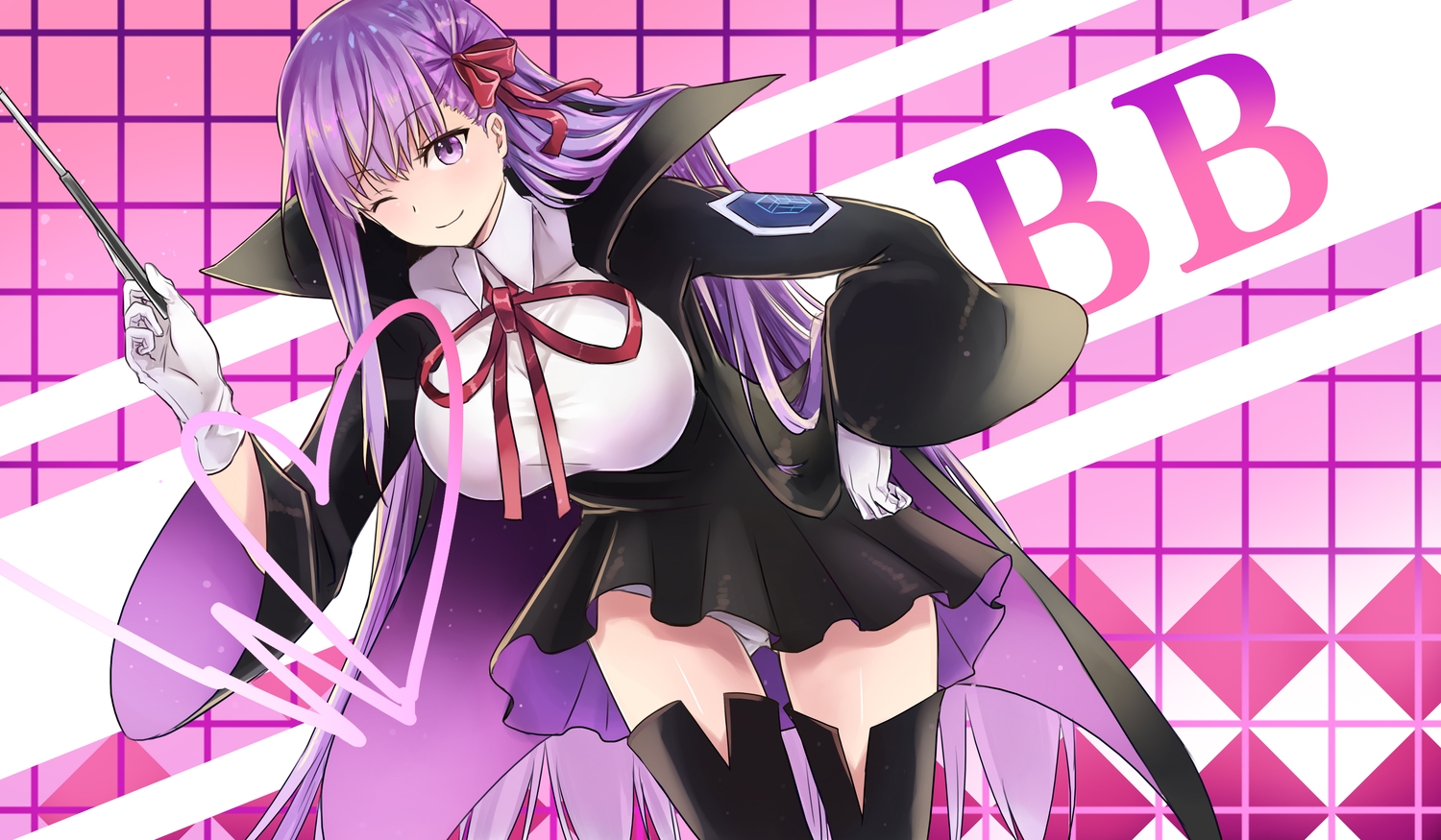 bb_(fate), bow, dress, fate/extra, fate/extra_ccc, fate/grand_order, fate_(series), gloves