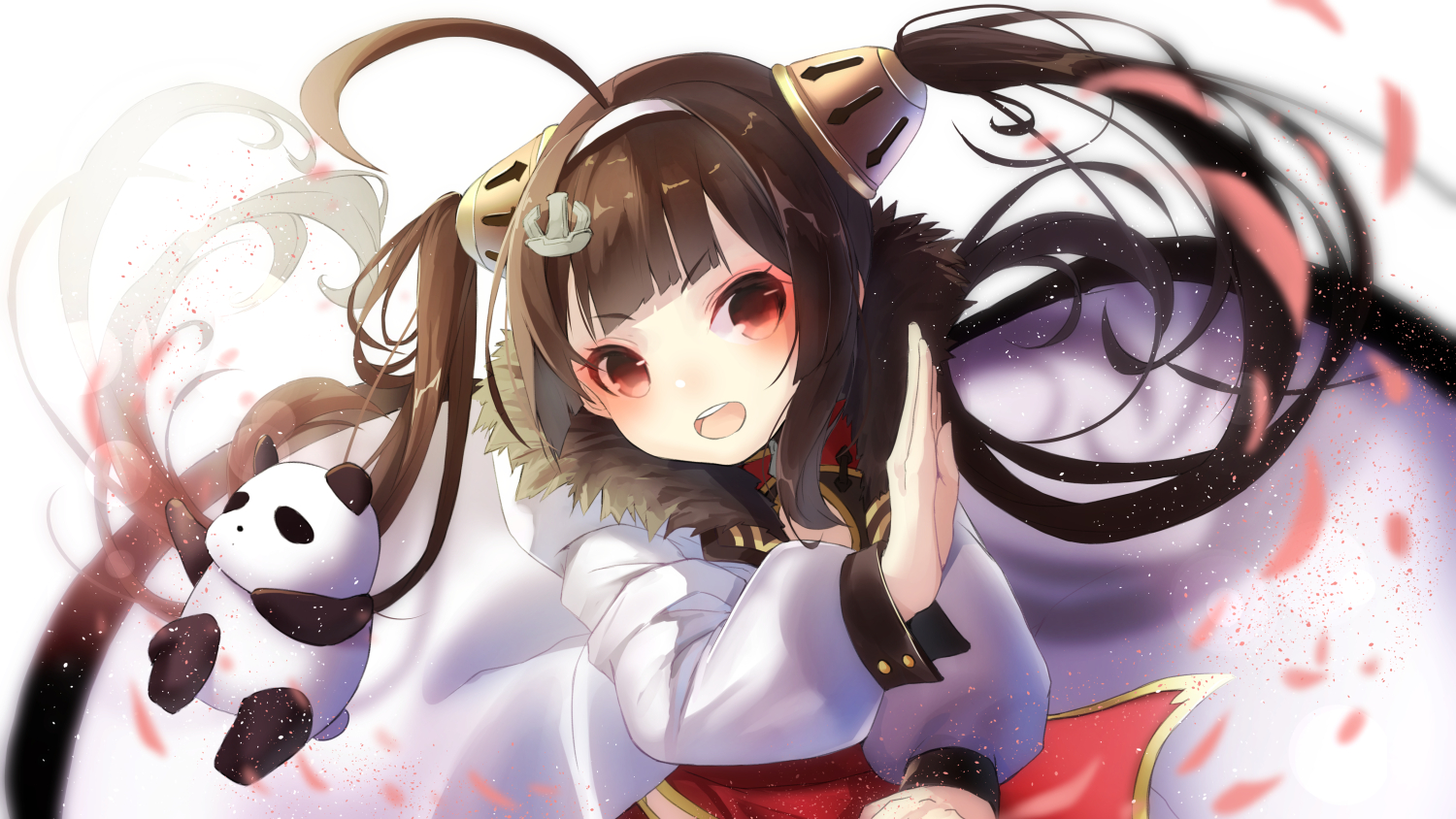 animal, anthropomorphism, azur_lane, bear, brown_hair, chinese_clothes, loli, long_hair