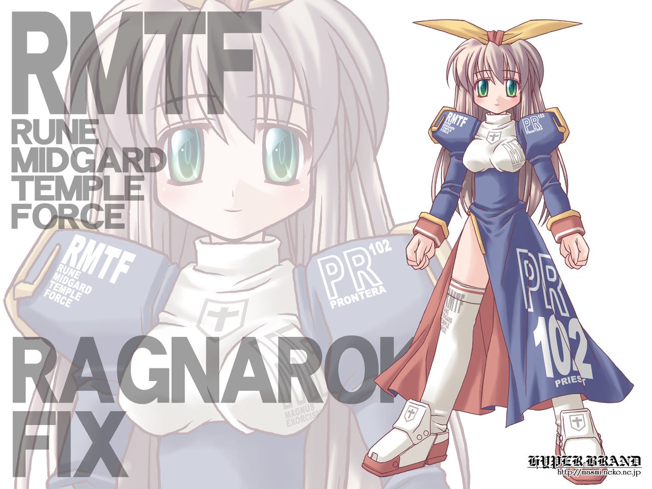 blonde_hair, boots, green_eyes, ishihara_masumi, jpeg_artifacts, long_hair, ragnarok_online, thighhighs