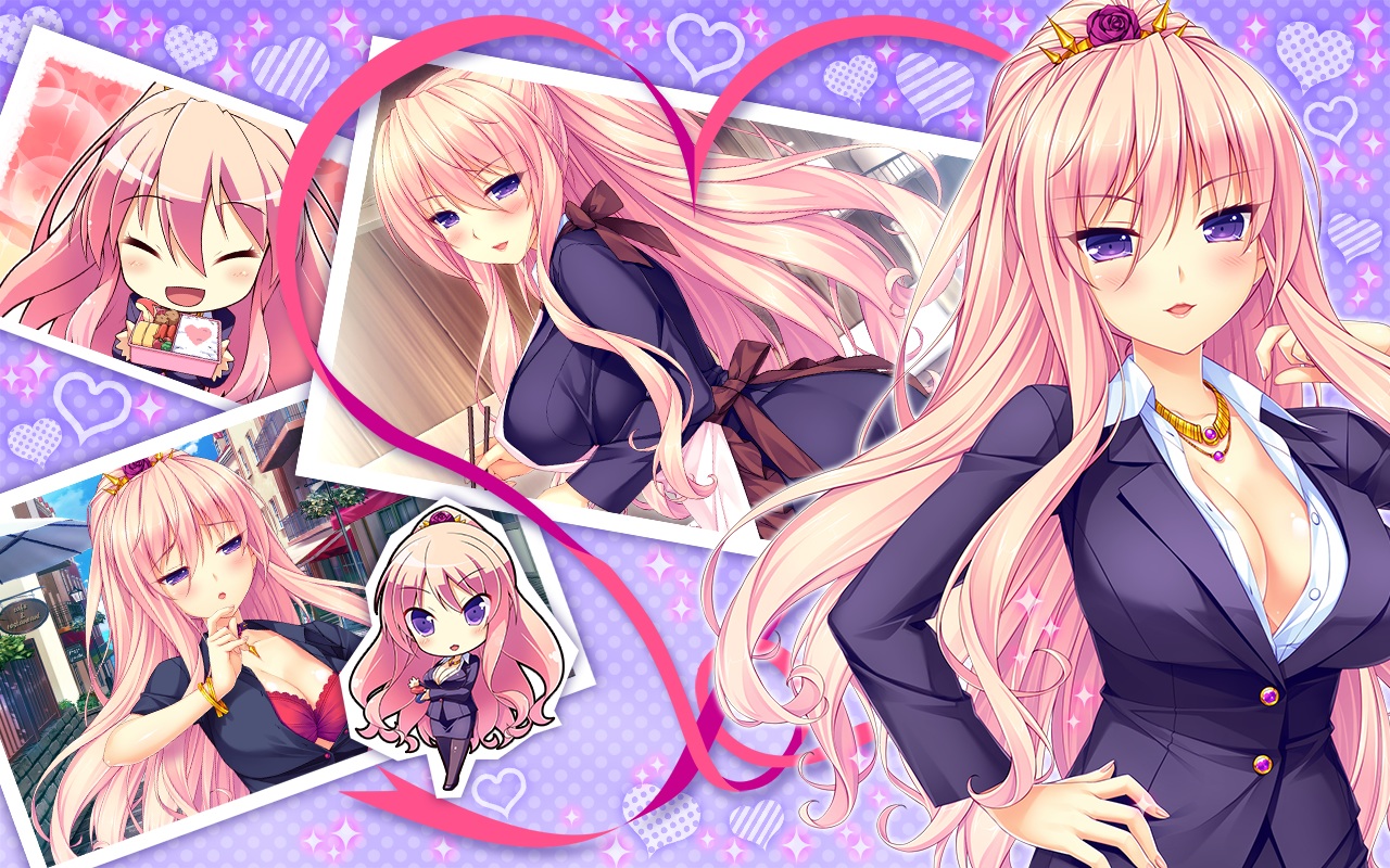 blush, boku_to_koi_suru_ponkotsu_akuma, bra, breasts, cleavage, game_cg, kiritani_reika, long_hair
