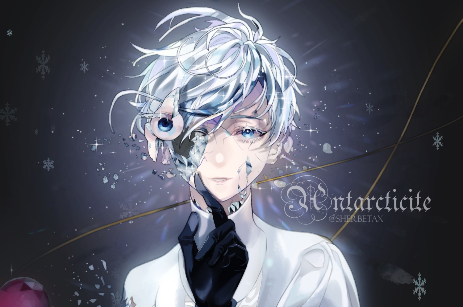 antarcticite, anthropomorphism, houseki_no_kuni, sherbetax, watermark