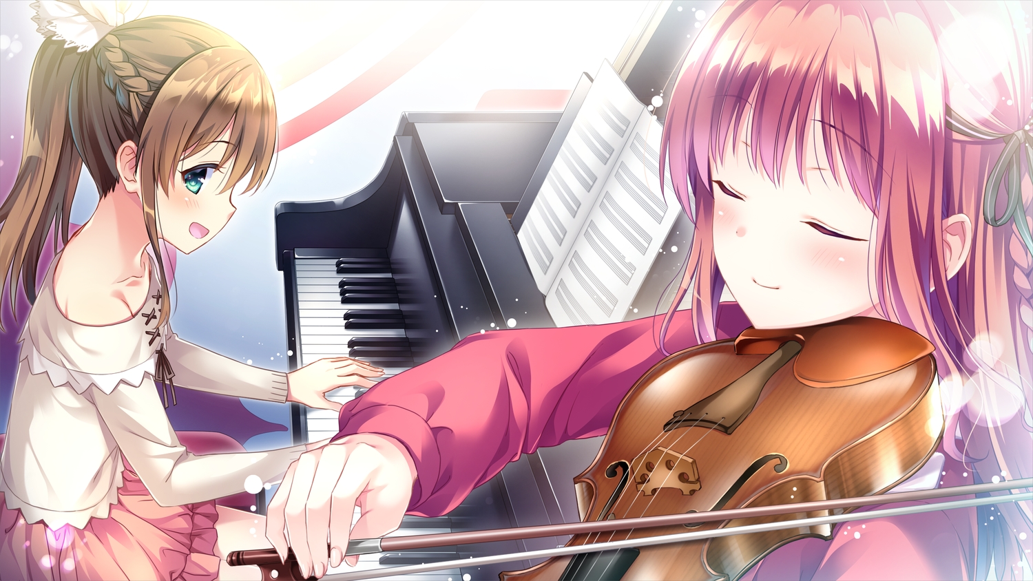 amazakura_misaki, ensemble_(company), game_cg, male, mizusawa_sayaka, omoi_o_sasageru_otome_no_melody, otoko_no_ko, tagme_(artist)