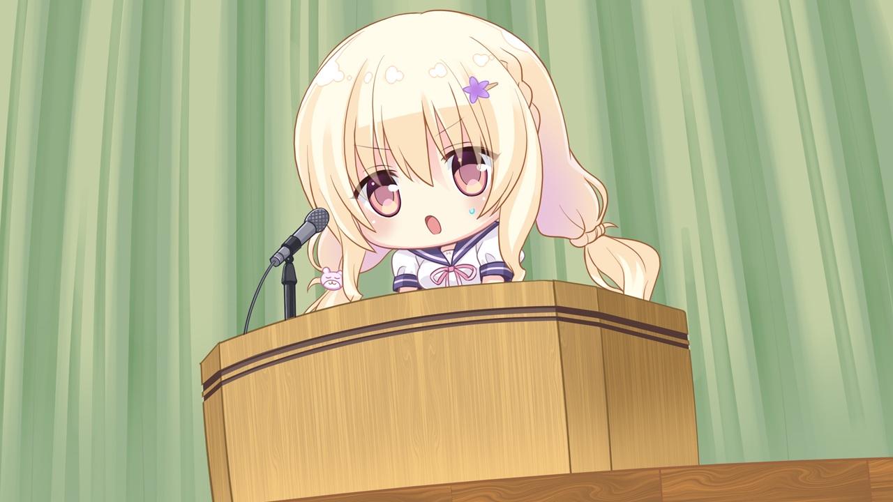 blonde_hair, chibi, game_cg, giga, green, hisama_kumako, kumakura_yoake, long_hair, school_uniform, soi_kano_~gyutto_dakishimete~, twintails