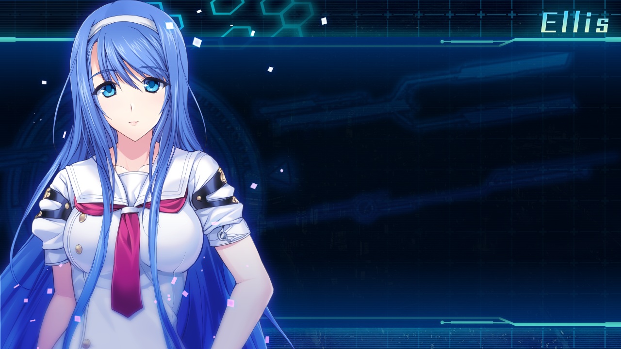 alice_soft, aqua_eyes, aqua_hair, choukou_shinki_ixseal, ellis_xillia, game_cg, headband, long_hair