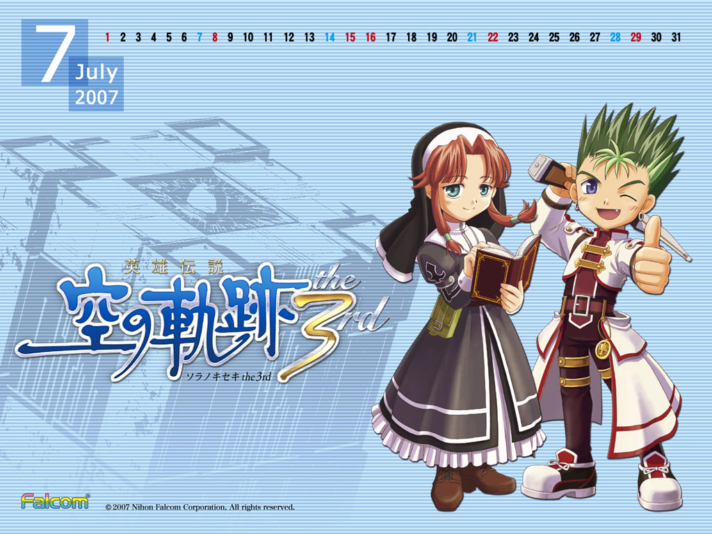book, boots, calendar, eiyuu_densetsu, falcom, fang, green_hair, hat