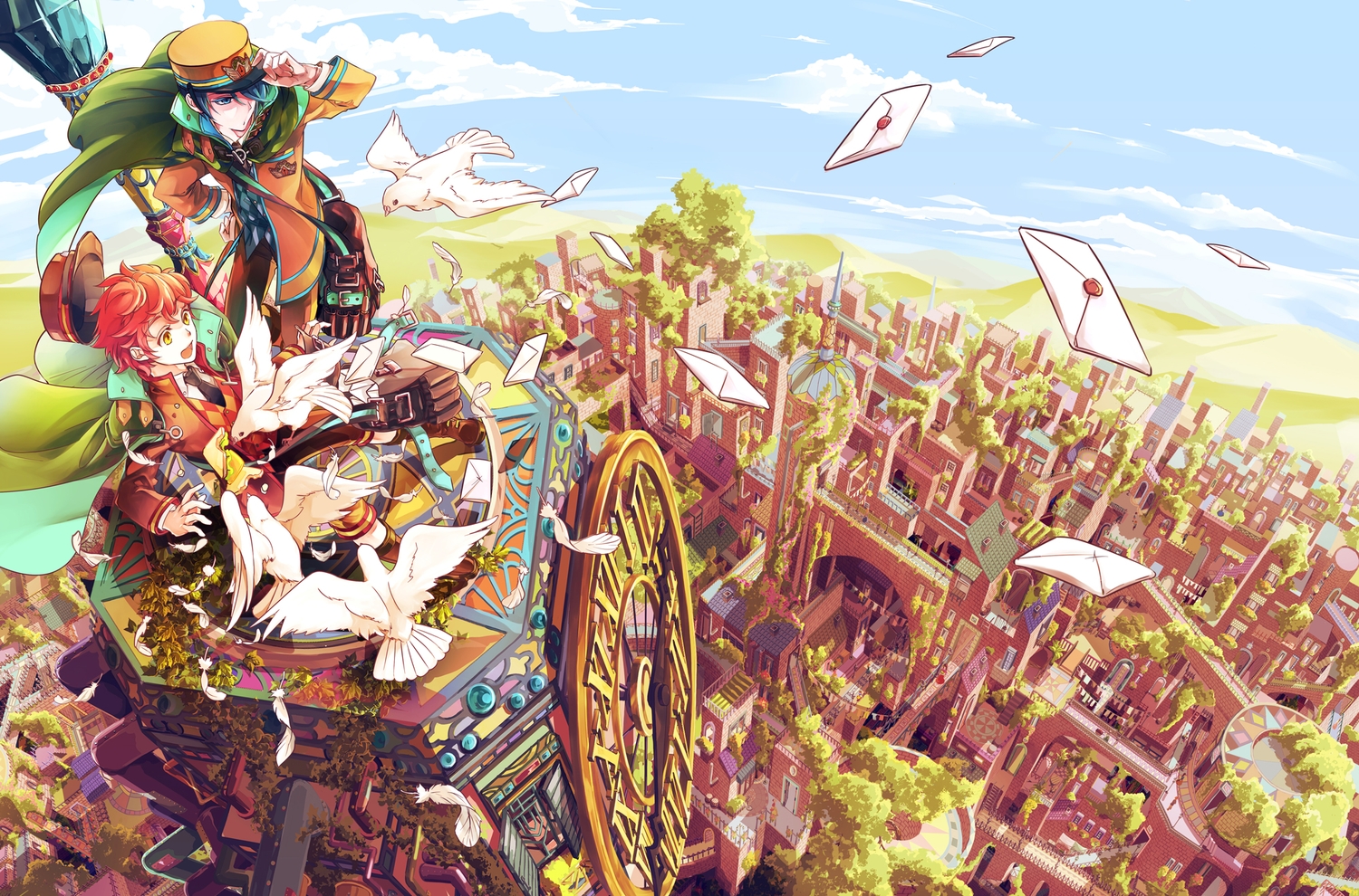 all_male, animal, bird, building, city, hat, male, na_(sodium)