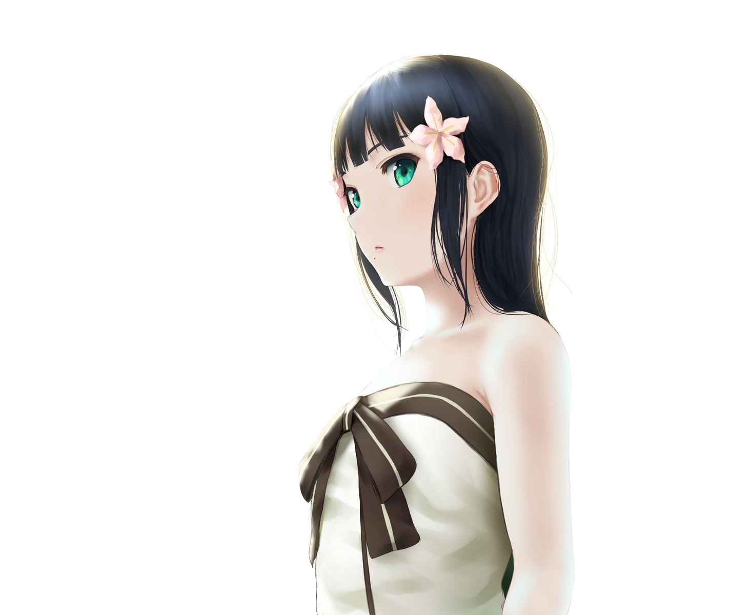 black_hair, dress, green_eyes, kurosawa_dia, love_live!_school_idol_project, love_live!_sunshine!!, papi_(papiron100), third-party_edit