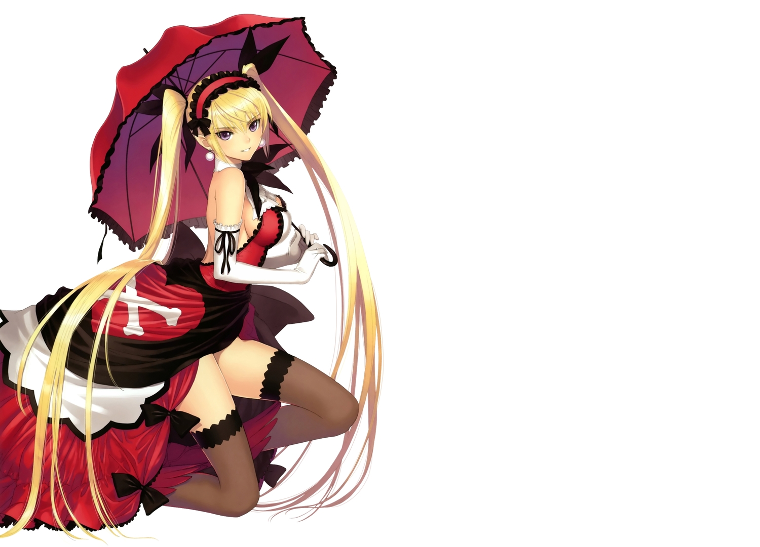 blonde_hair, mistral_nereis, shining_hearts, taka_tony, thighhighs, third-party_edit, twintails, umbrella