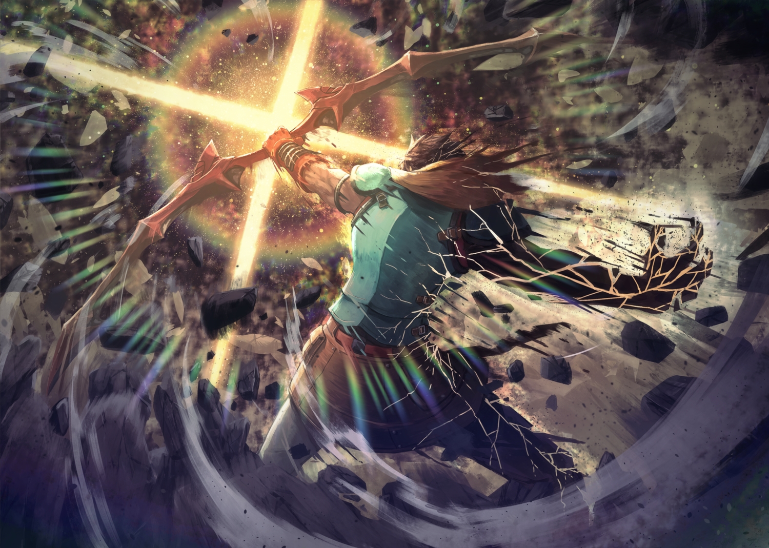 all_male, arash_(fate), armor, bow_(weapon), brown_hair, fate/grand_order, fate_(series), gloves