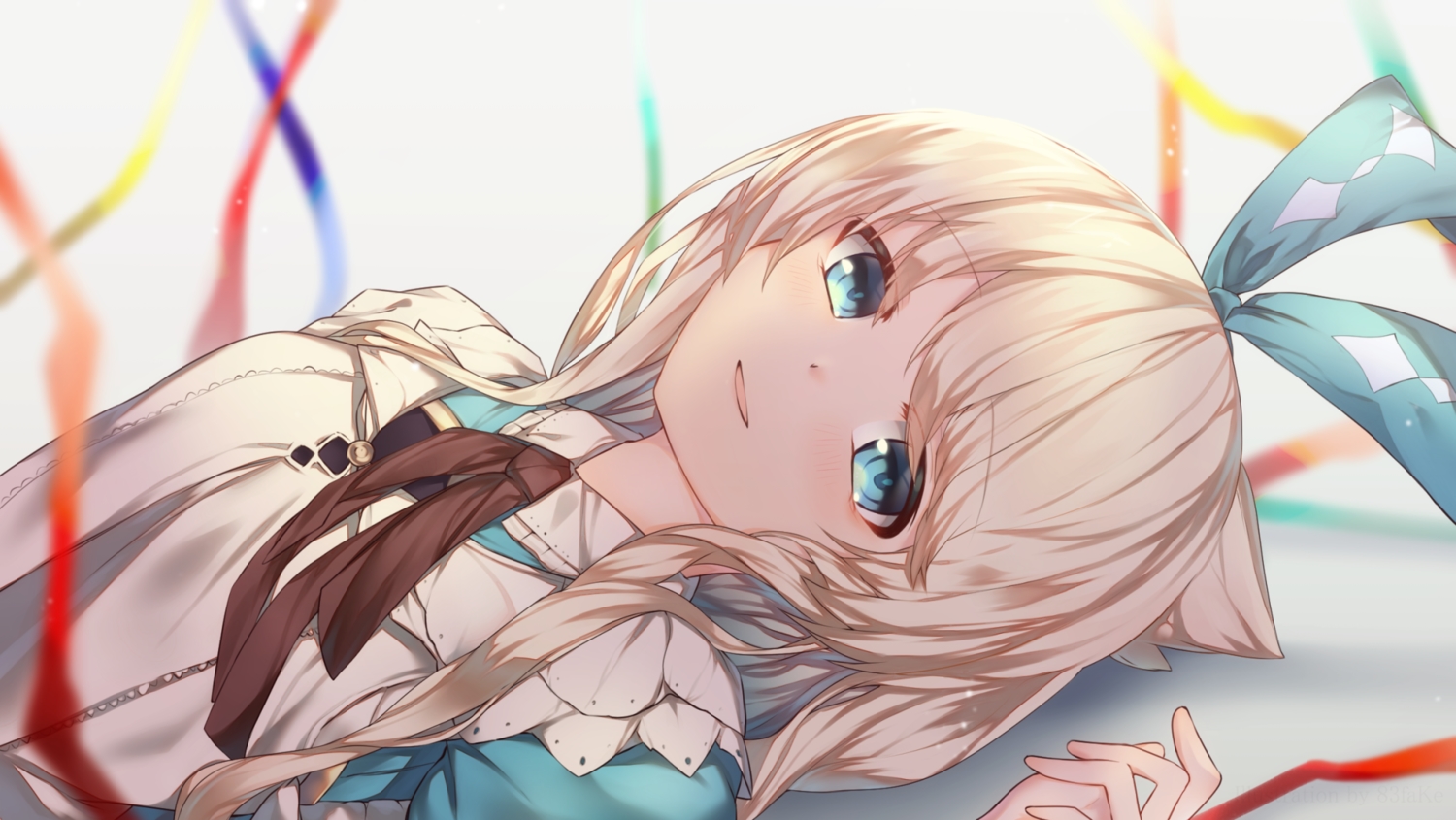 83fake, alice_(grimms_notes), aqua_eyes, blonde_hair, blush, close, grimms_notes, long_hair