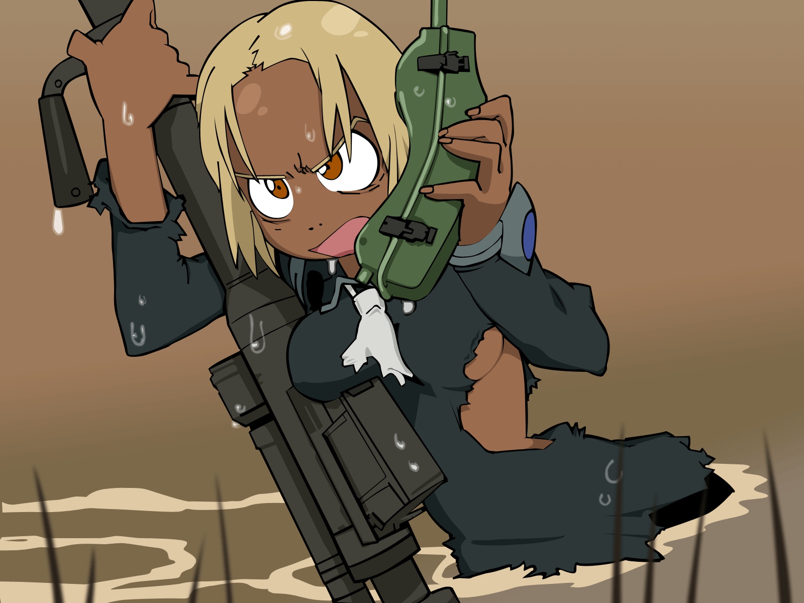 flcl, gun, kitsurubami, weapon