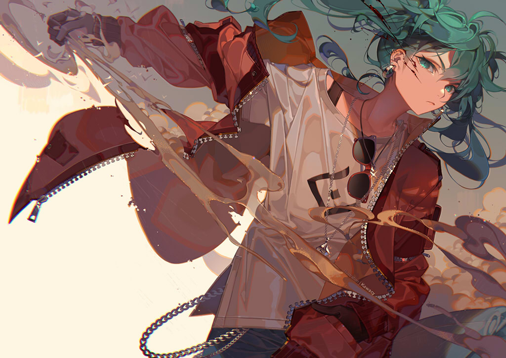 hatsune_miku, kawacy, suna_no_wakusei_(vocaloid), vocaloid