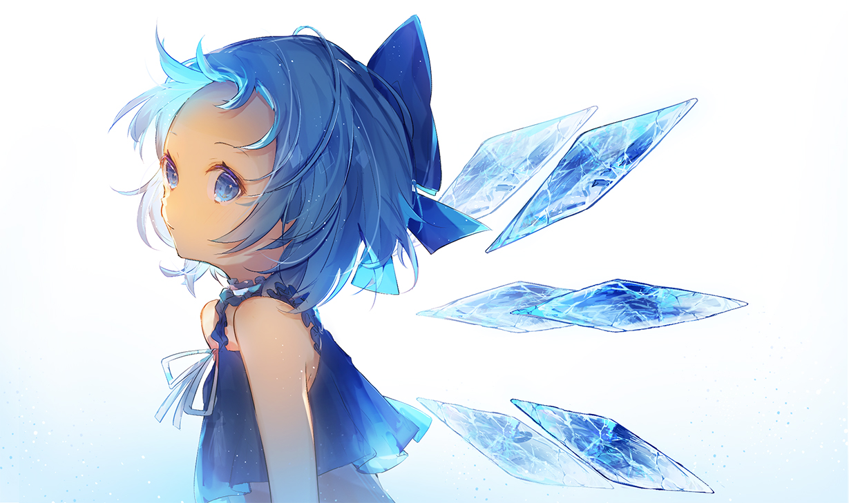 aqua_eyes, aqua_hair, cirno, dress, fairy, loli, shiromi, short_hair