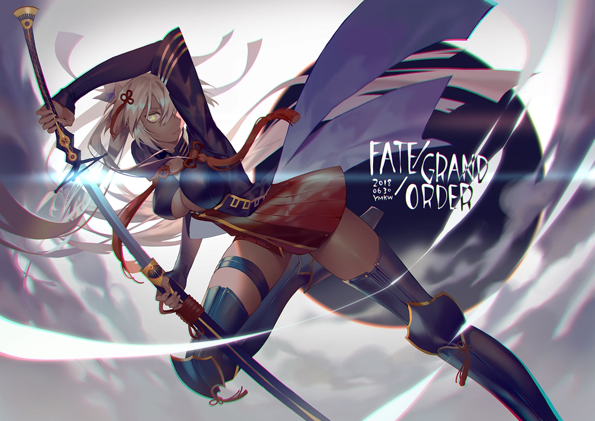 blonde_hair, breasts, dark_skin, dress, fate/grand_order, fate_(series), garter, long_hair