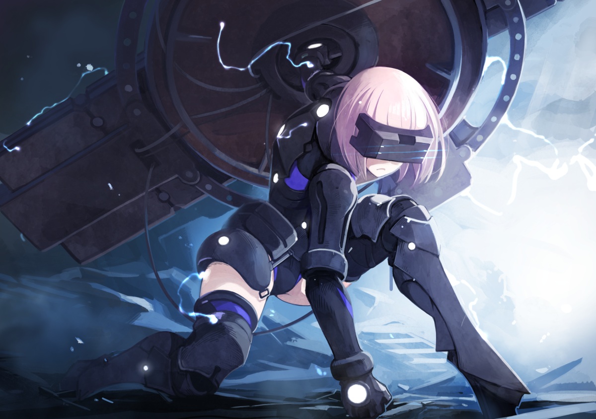 armor, bodysuit, elbow_gloves, fate/grand_order, fate_(series), gloves, goggles, mash_kyrielight