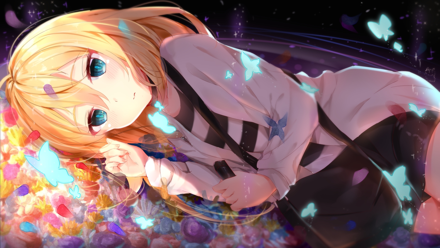 blonde_hair, blue_eyes, blush, long_hair, nahaki, rachel_gardner, satsuriku_no_tenshi