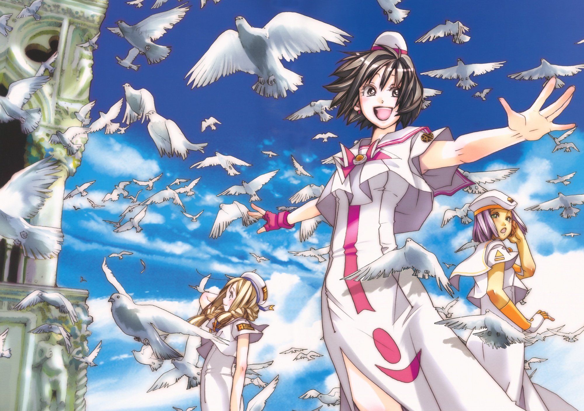 akira_e_ferrari, alicia_florence, amano_kozue, animal, aria, athena_glory, bird, dark_skin