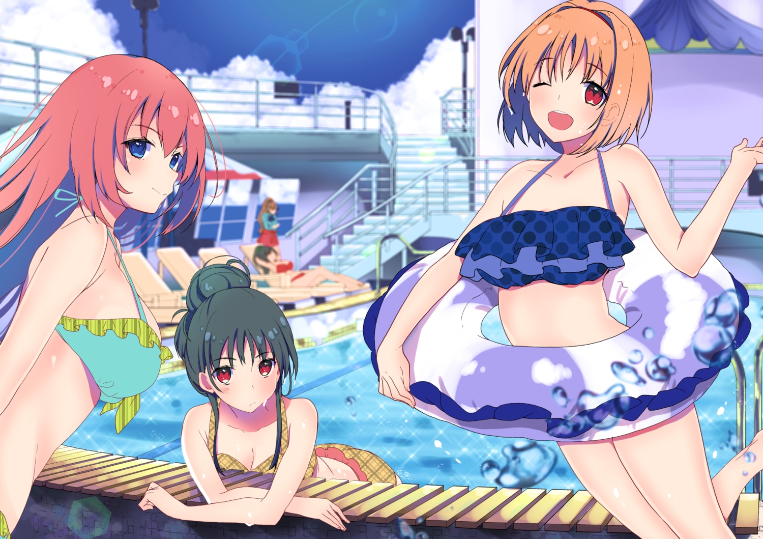 aliasing, bikini, chabashira_sae, horikita_suzune, karuizawa_kei, kushida_kikyou, sakura_airi, swimsuit