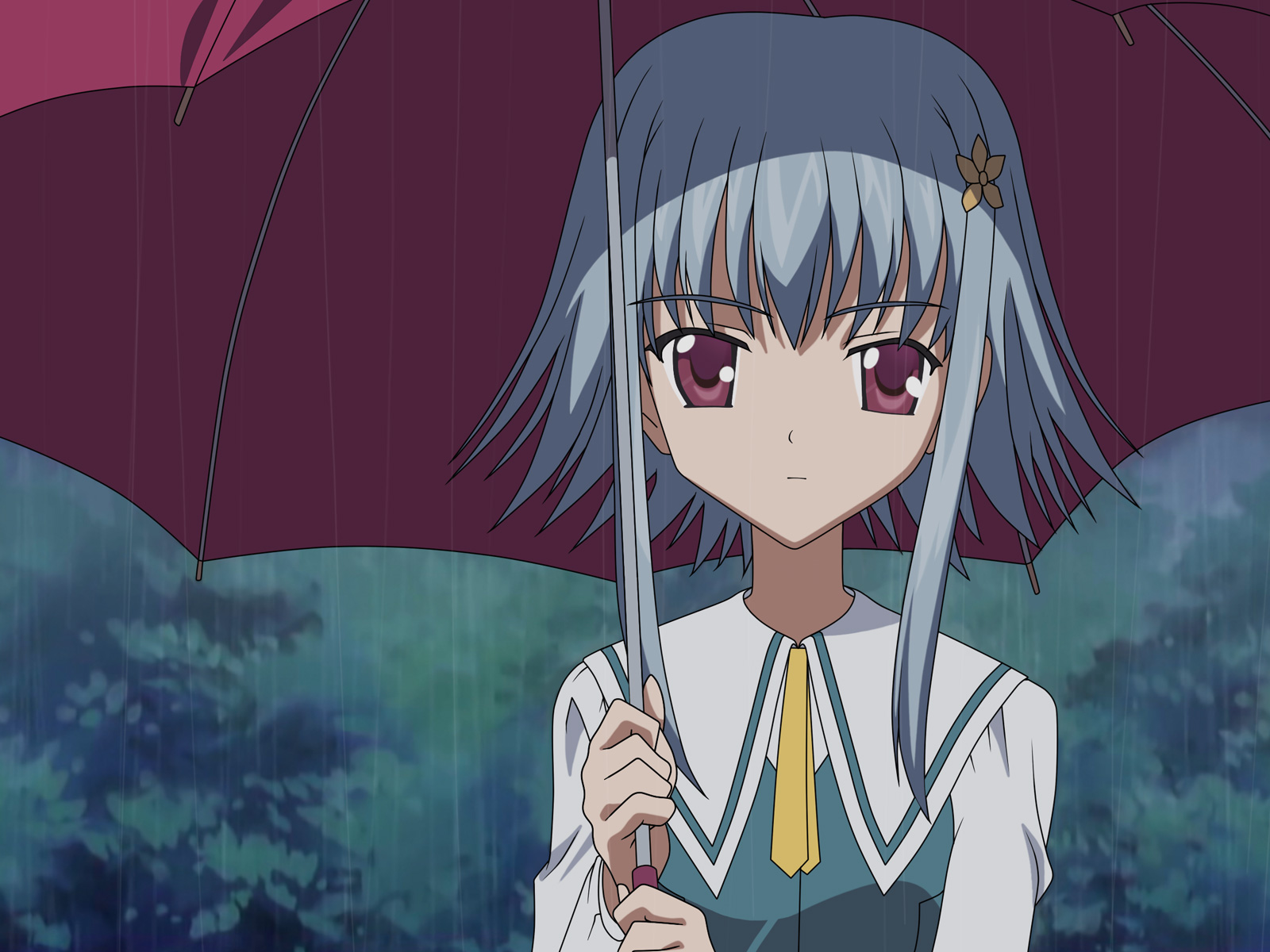 morimiya_aono, rain, sola, umbrella, vector, water