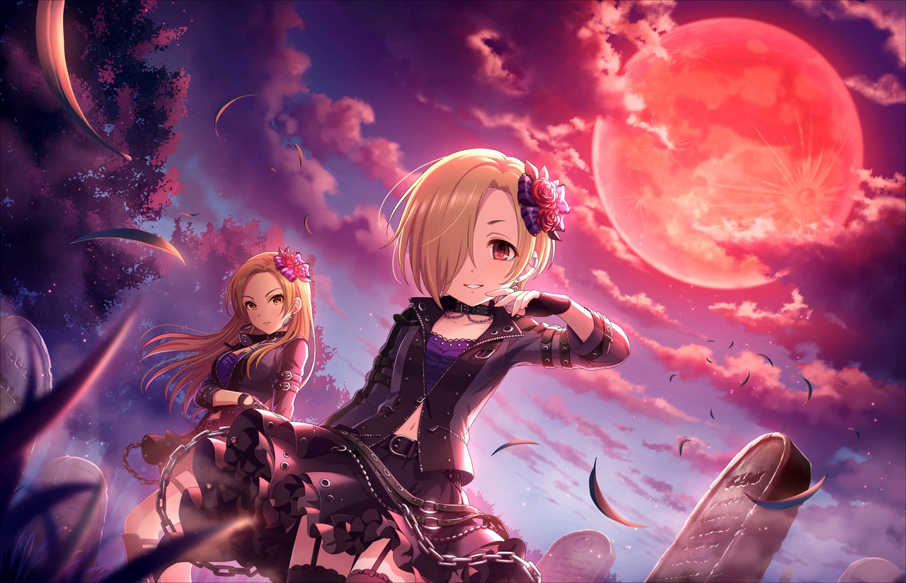 annin_doufu, blonde_hair, boots, brown_eyes, flowers, garter, garter_belt, halloween