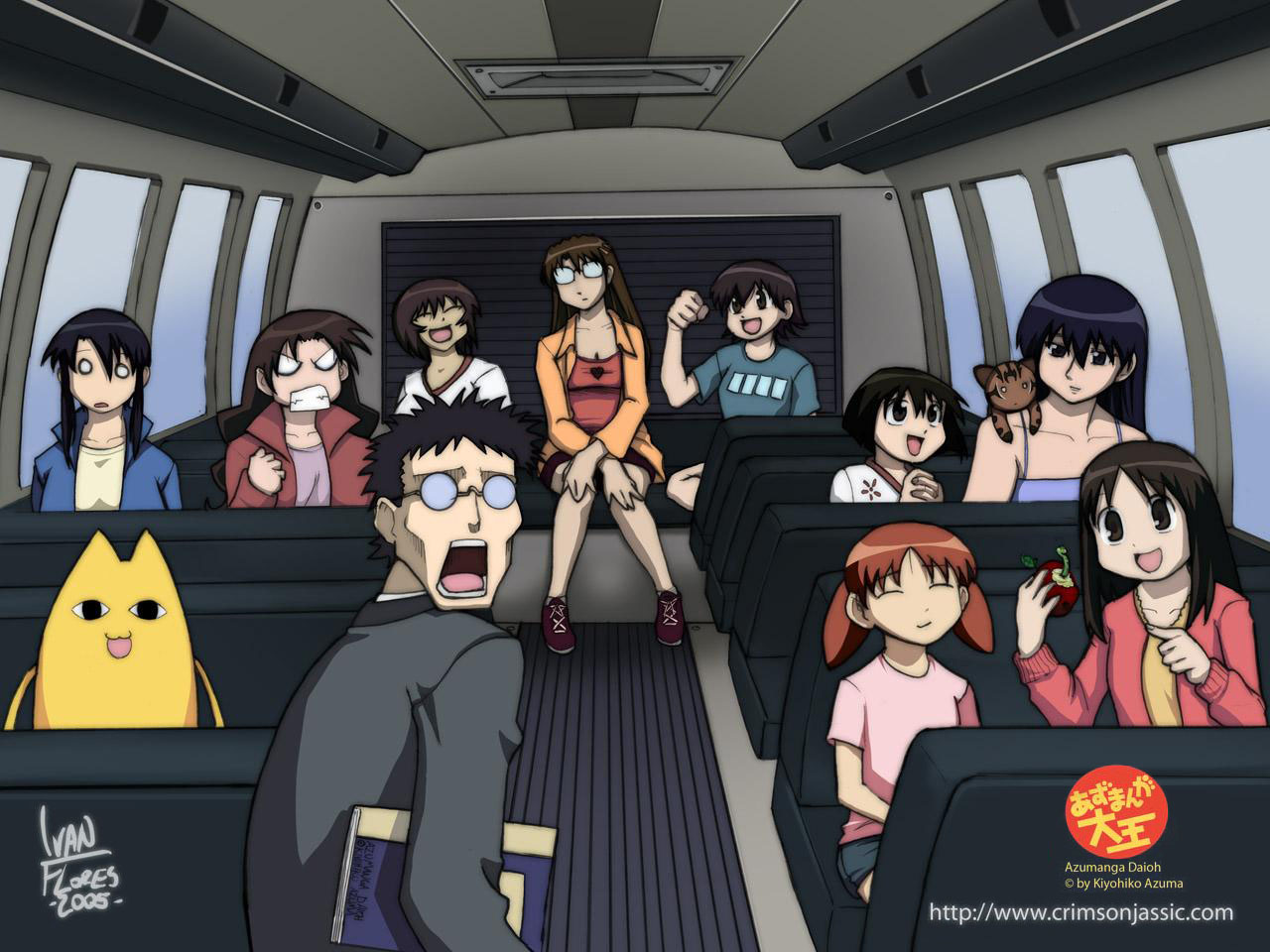 aida_kaori, azumanga_daioh, chiyo_father, group, jpeg_artifacts, kagura, kasuga_ayumu, kimura