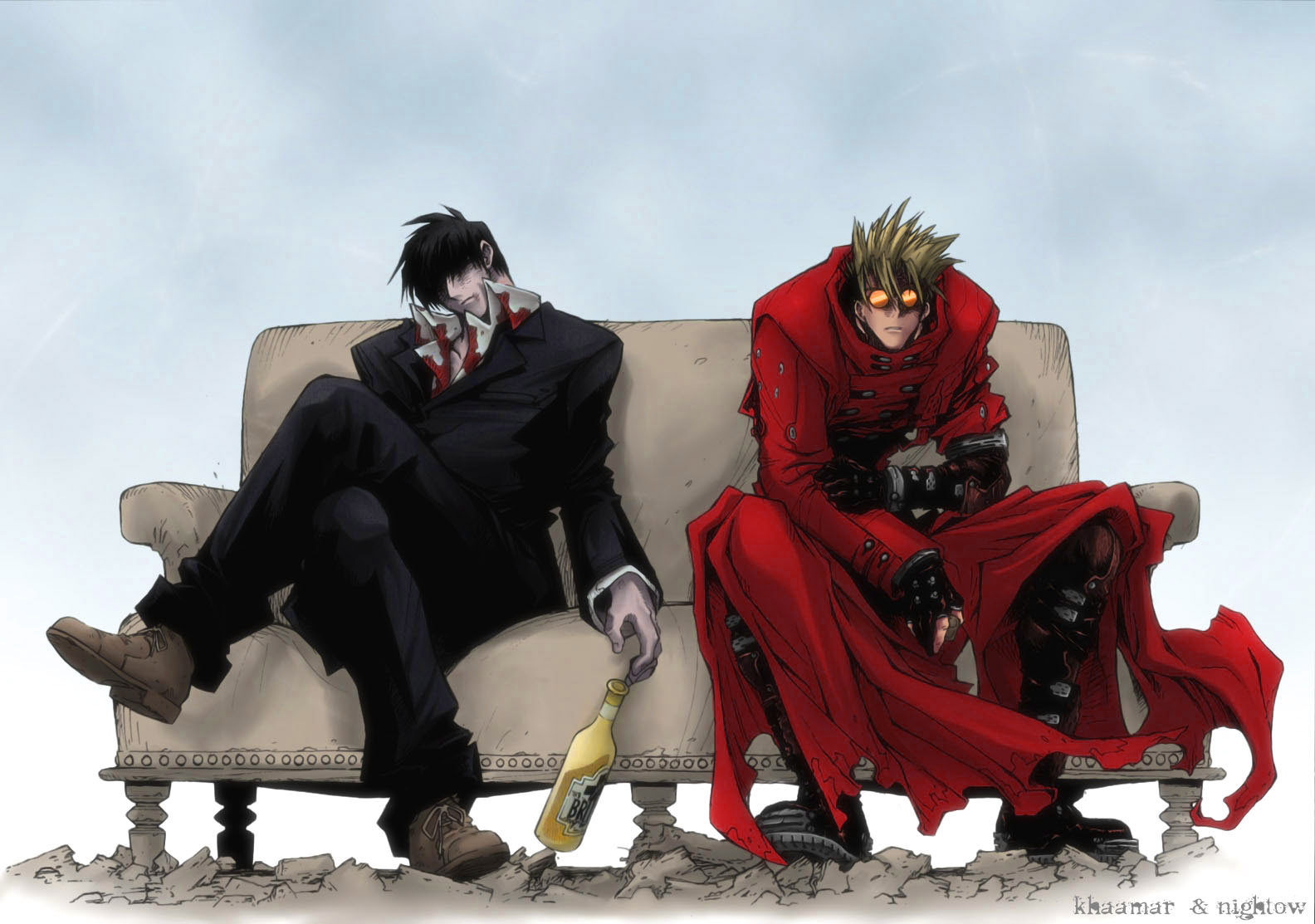 nicholas_d_wolfwood, trigun, vash_the_stampede