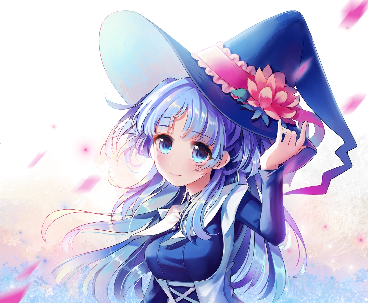akihara_nozomi, aqua_eyes, aqua_hair, chtholly_nota_seniorious, dress, hat, long_hair, shuumatsu_nani_shitemasu_ka?