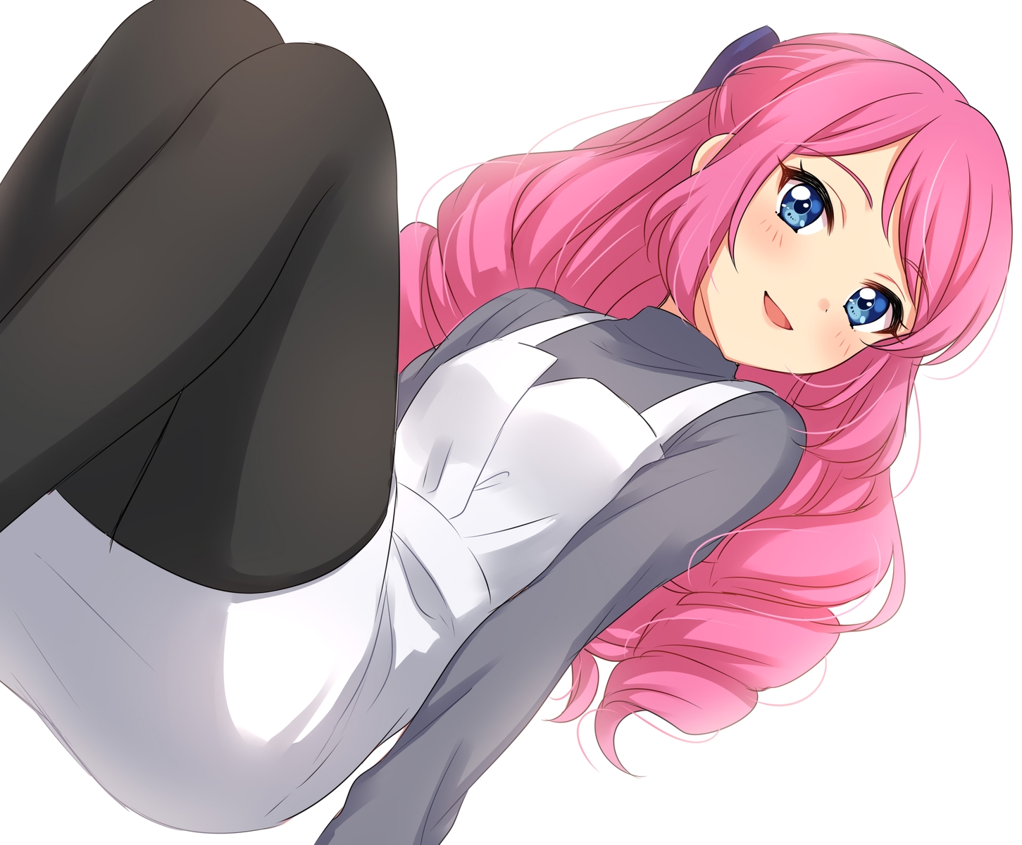 aikatsu!, blue_eyes, close, dress, long_hair, pantyhose, pink_hair, sakuraba_rola
