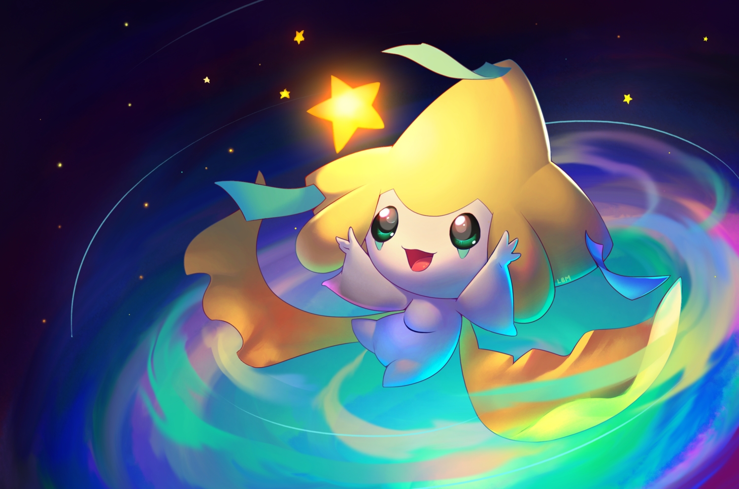 jirachi, metalmorag, no_humans, pokemon, signed