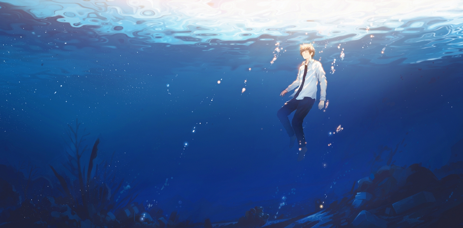 all_male, hanasei, male, original, underwater, water