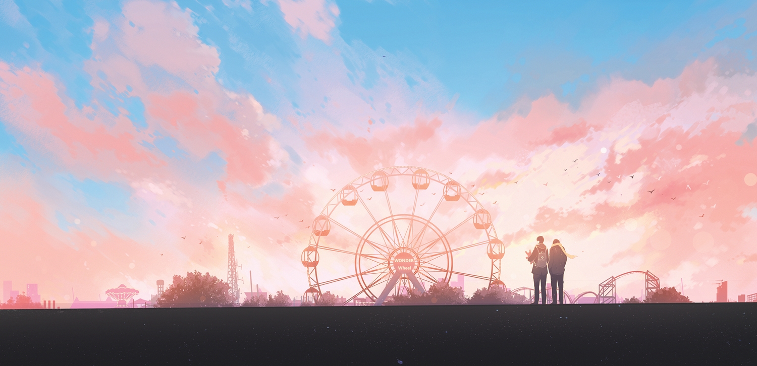 all_male, clouds, hanasei, male, original, scenic, sky, sunset
