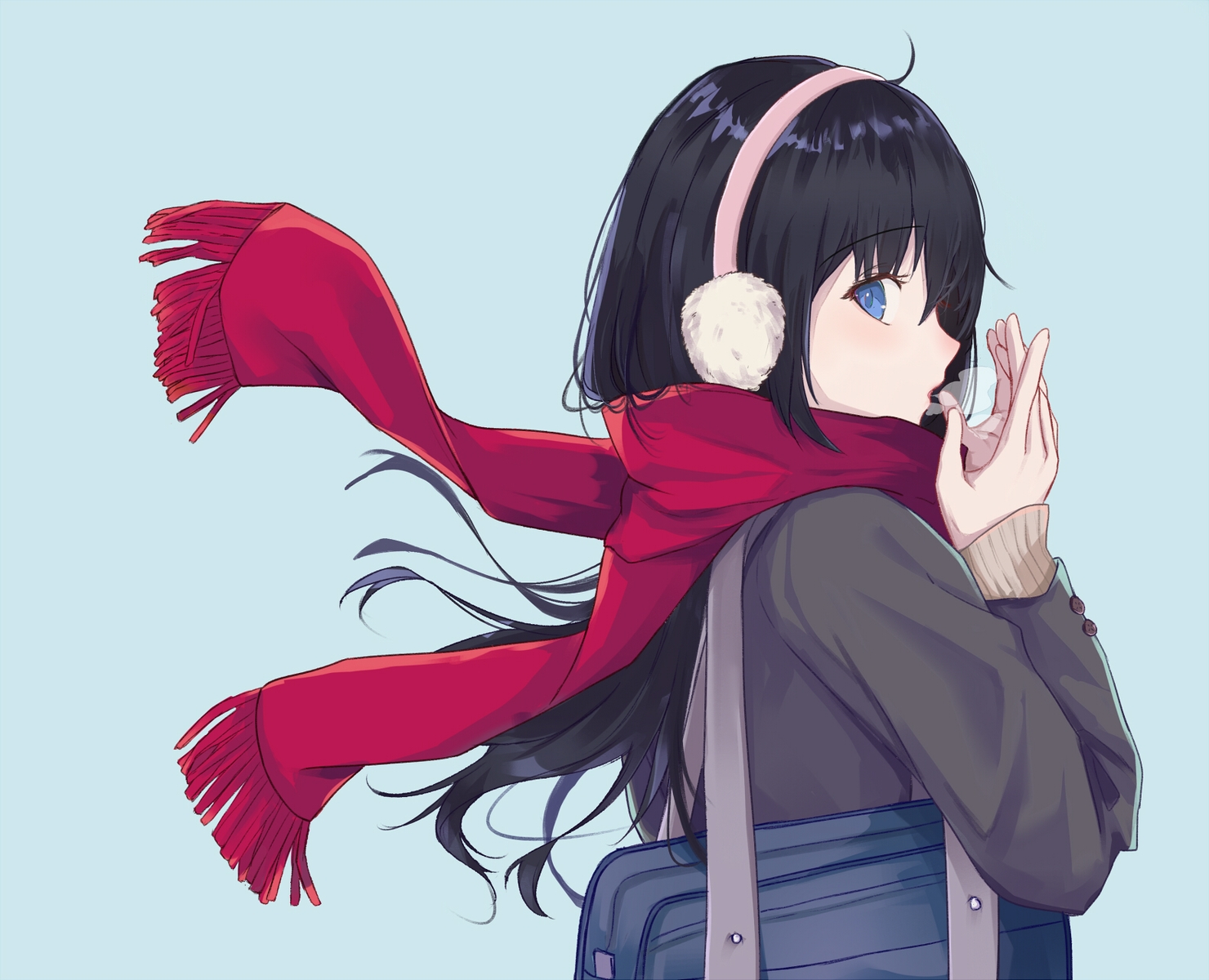 black_hair, blue, blue_eyes, close, earmuffs, itachi_kanade, long_hair, original