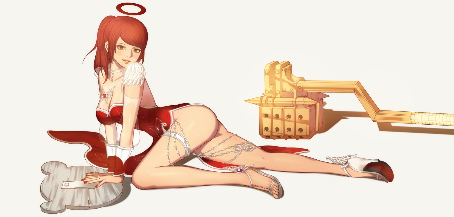 halo, red_eyes, red_hair, thaumazo
