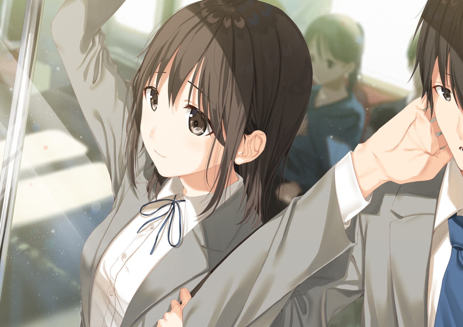 brown_eyes, brown_hair, kukiha, male, original, school_uniform, short_hair