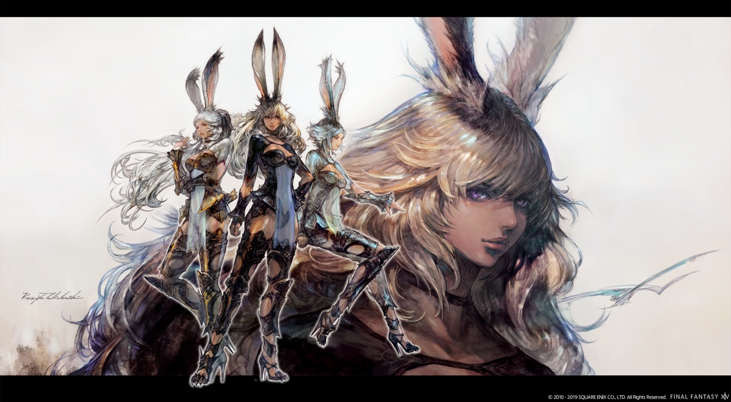 animal_ears, armor, breasts, bunny_ears, bunnygirl, choker, cleavage, dark_skin