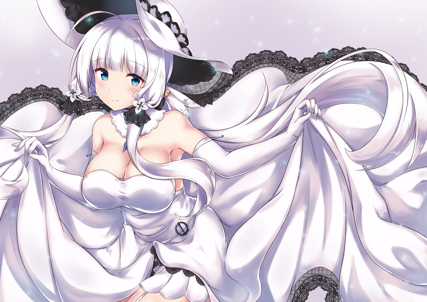 anthropomorphism, aqua_eyes, azur_lane, gloves, hat, illustrious_(azur_lane), long_hair, mamizu
