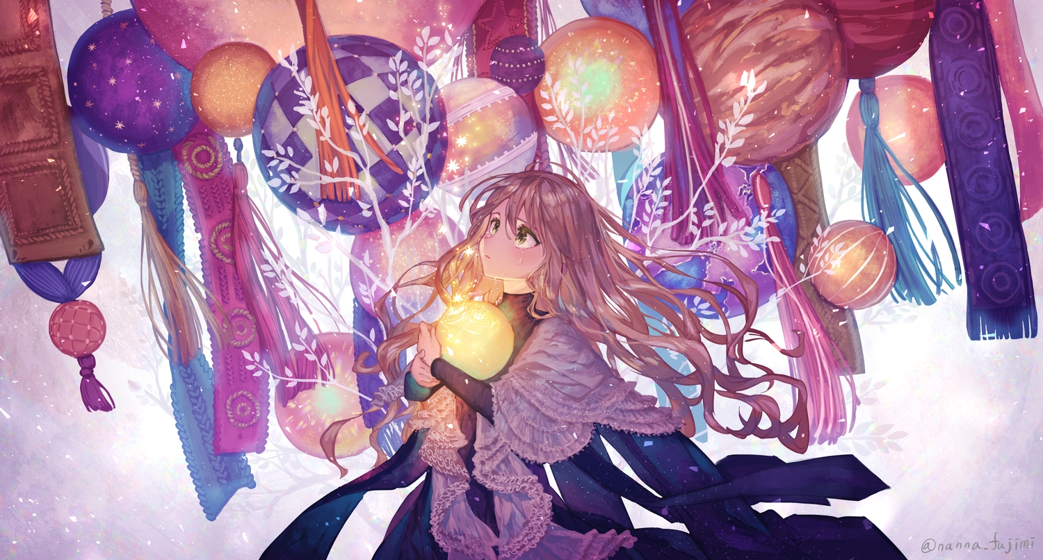 778-go, ball, brown_hair, crying, dress, long_hair, original, tears
