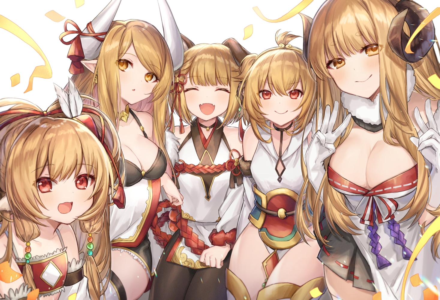 andira_(granblue_fantasy), anila_(granblue_fantasy), animal_ears, blonde_hair, blush, breasts, cleavage, .com