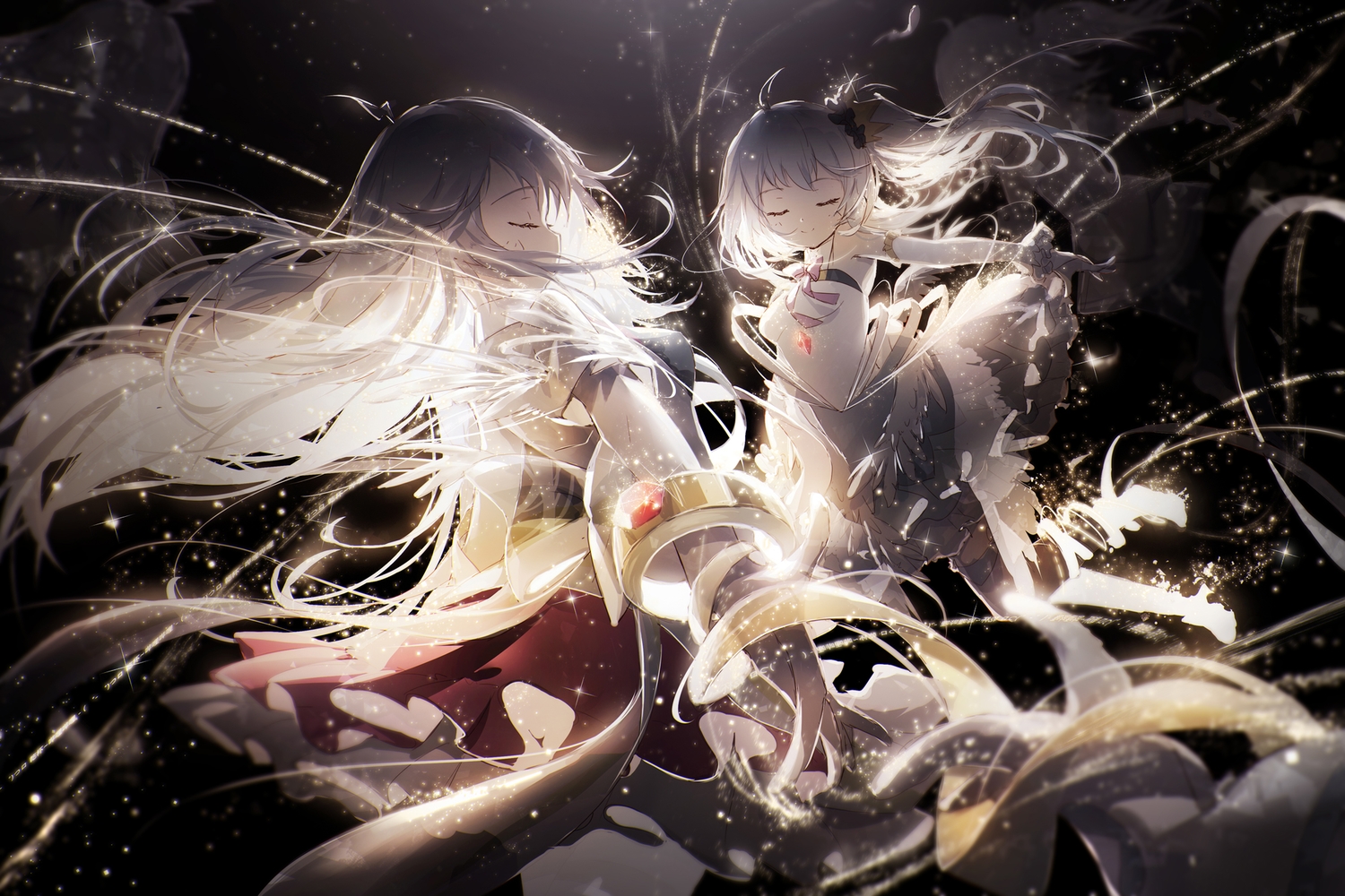 2girls, bili_bili_douga, bili_girl_22, bili_girl_33, lengchan_(fu626878068), long_hair
