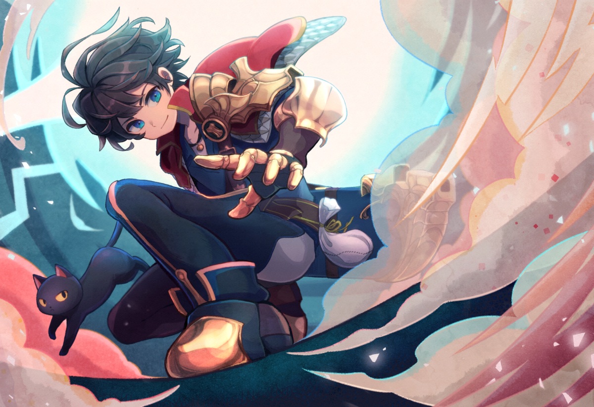 aldo_(another_eden), all_male, animal, another_eden, armor, cat, male, moku_(gnak5442)