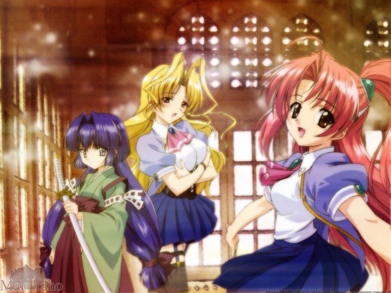kamishiro_rin, kazetsubaki_kuriko, maburaho, miyama_yuna