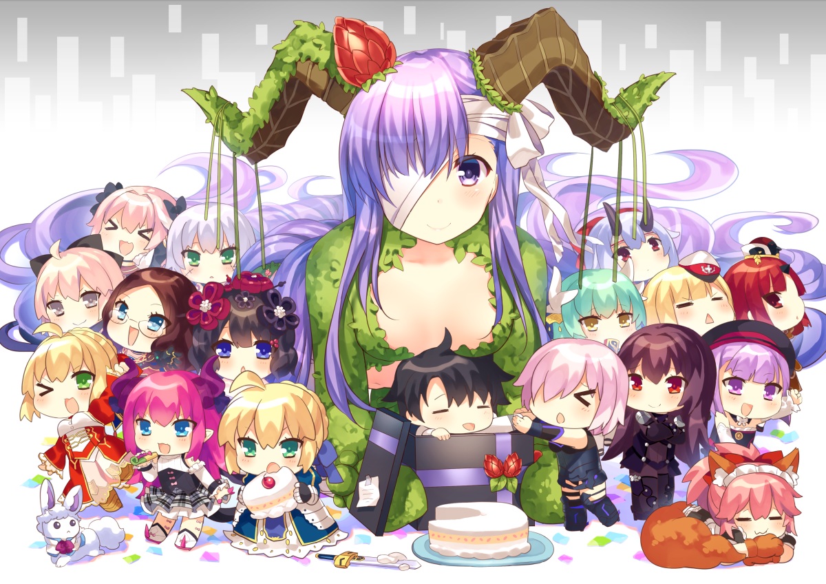 aliasing, animal_ears, artoria_pendragon_(all), astolfo, benienma, cat_smile, chibi, craytm