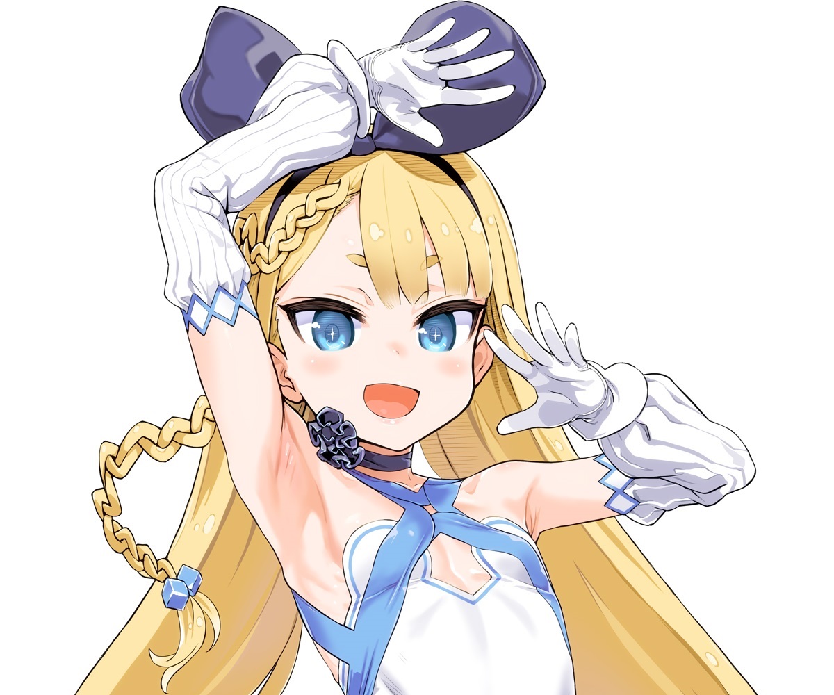 alicia_solid, aqua_eyes, asanagi, blonde_hair, bow, braids, choker, close
