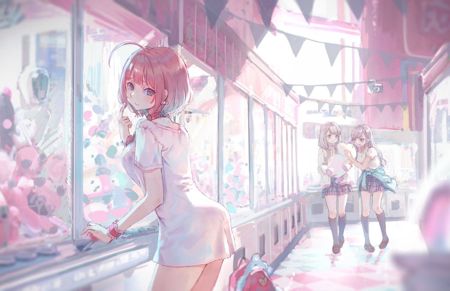 hisakawa_hayate, hisakawa_nagi, idolmaster, idolmaster_cinderella_girls, roki_(0214278), school_uniform, twins, yumemi_riamu