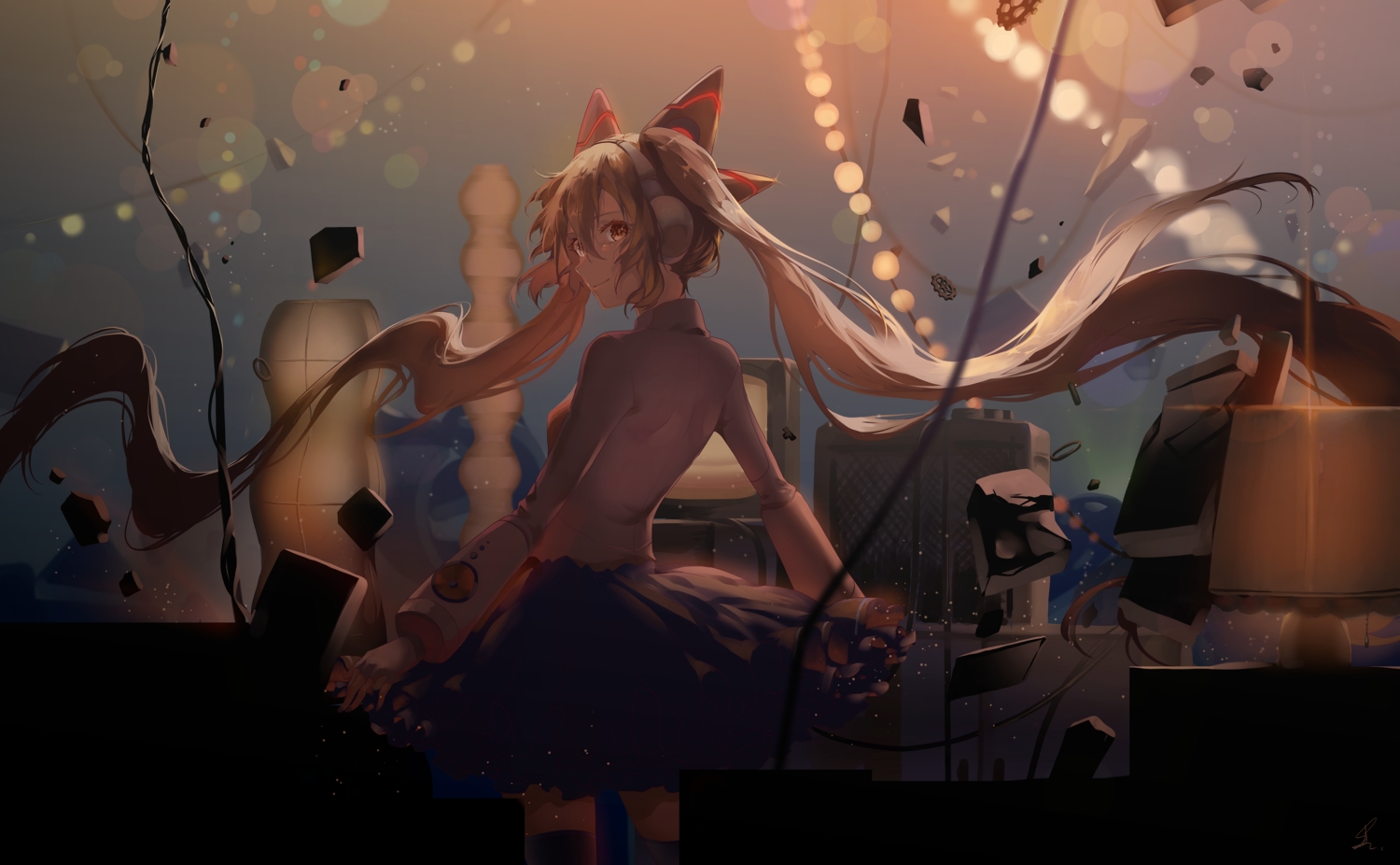 kashiwazaki_hatsune, saihate, signed, twintails, vocaloid