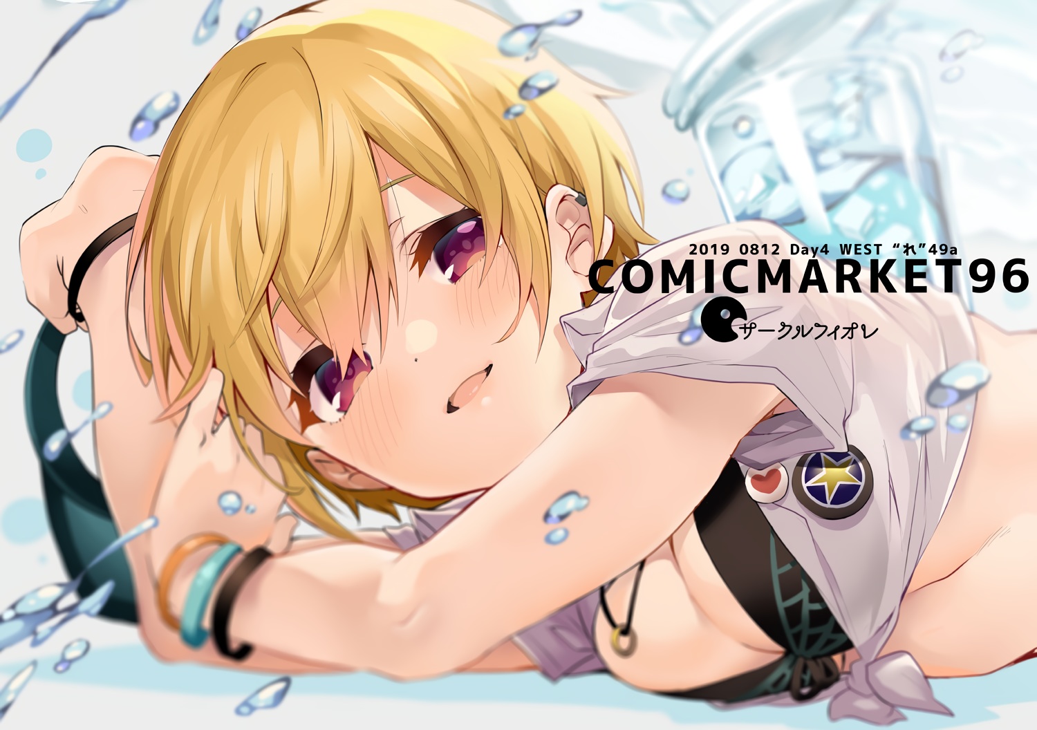 blonde_hair, blush, breasts, cleavage, close, ekakibito, idolmaster, idolmaster_shiny_colors