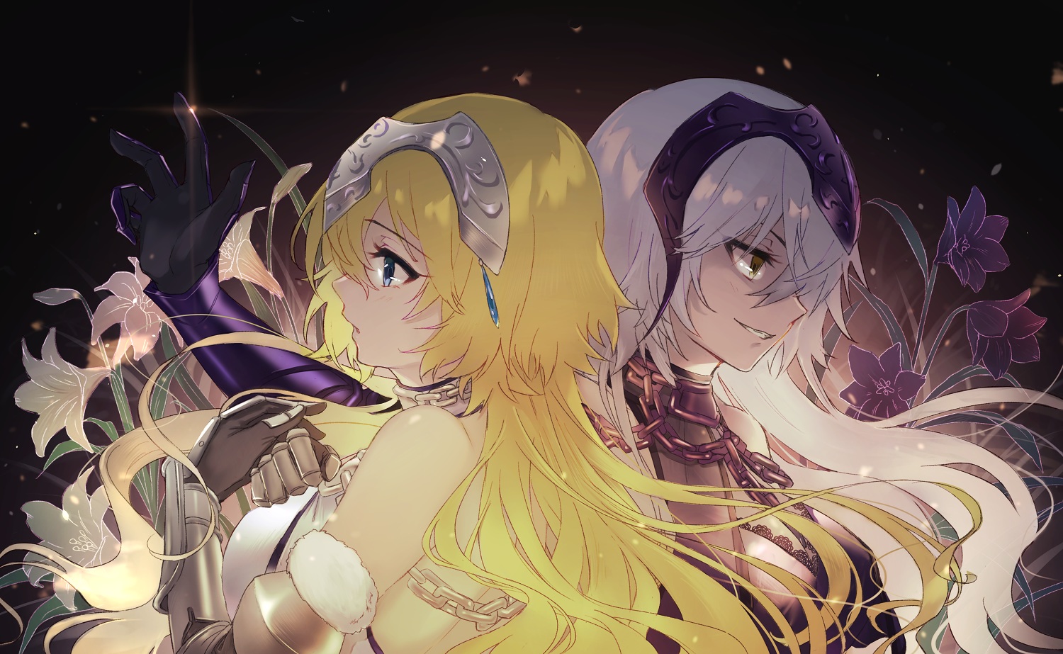 armor, blonde_hair, blue_eyes, chain, close, elbow_gloves, fate/grand_order, fate_(series)