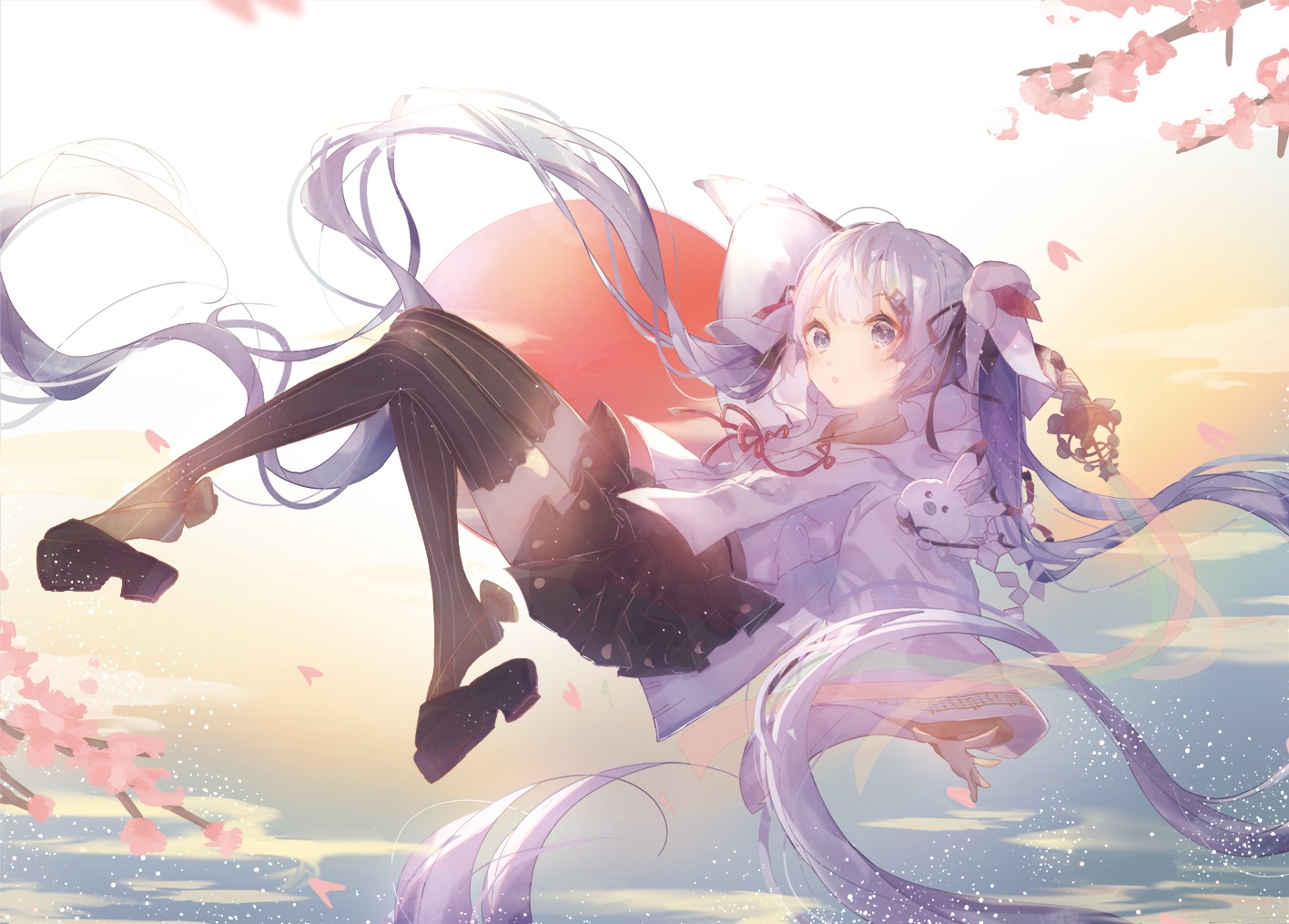hatsune_miku, shiromi, vocaloid, yuki_miku, yukine_(vocaloid)