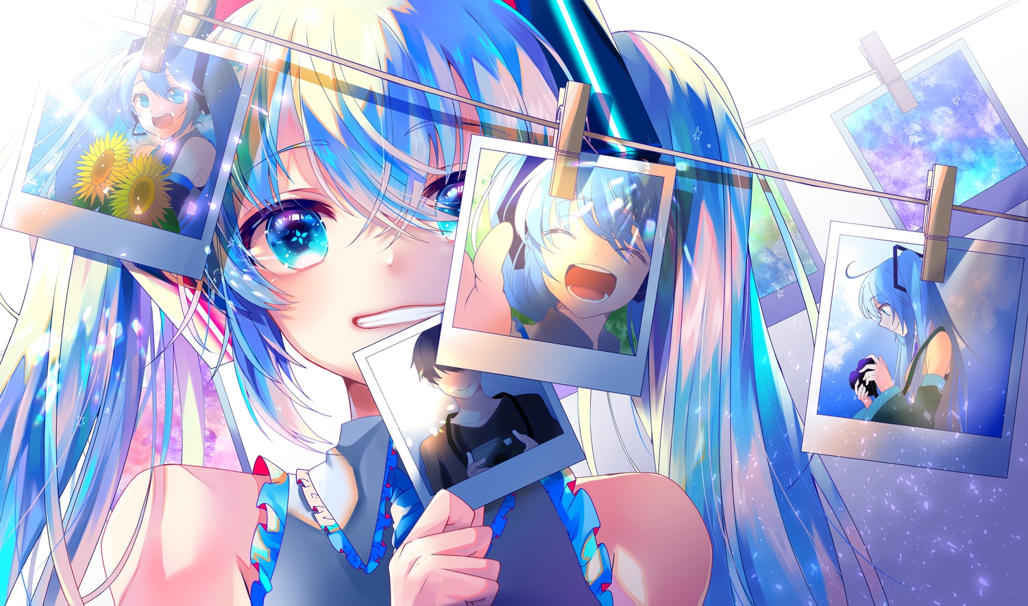 close, hatsune_miku, shirayuki_towa, vocaloid